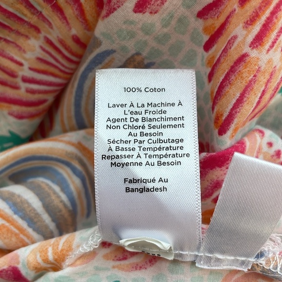 Talbots Cabana Life Seashell Print Tunic Top/Coverup. Size Large Petite. - Picture 12 of 12